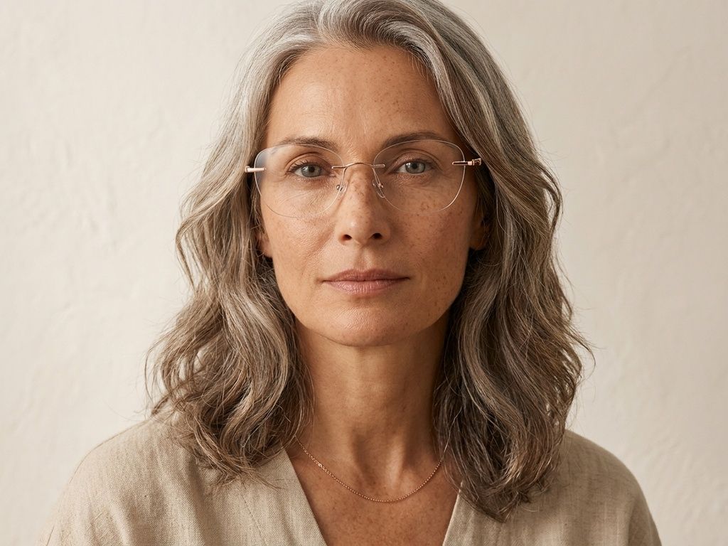 Invisible Pink Metal Glasses #BS2012-3391