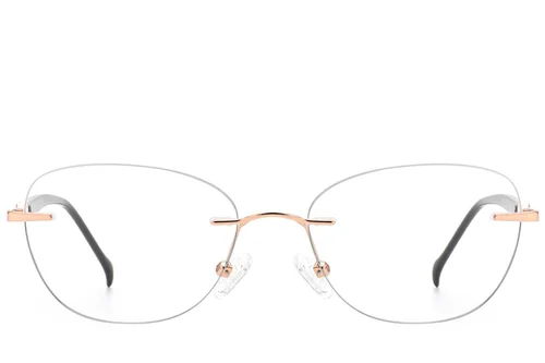Lunettes invisibles en métal rose #BS2012-3391