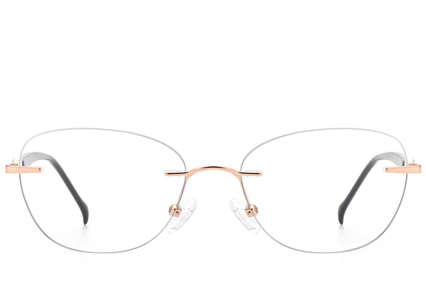 Gafas invisibles de metal rosa #BS2012-3391