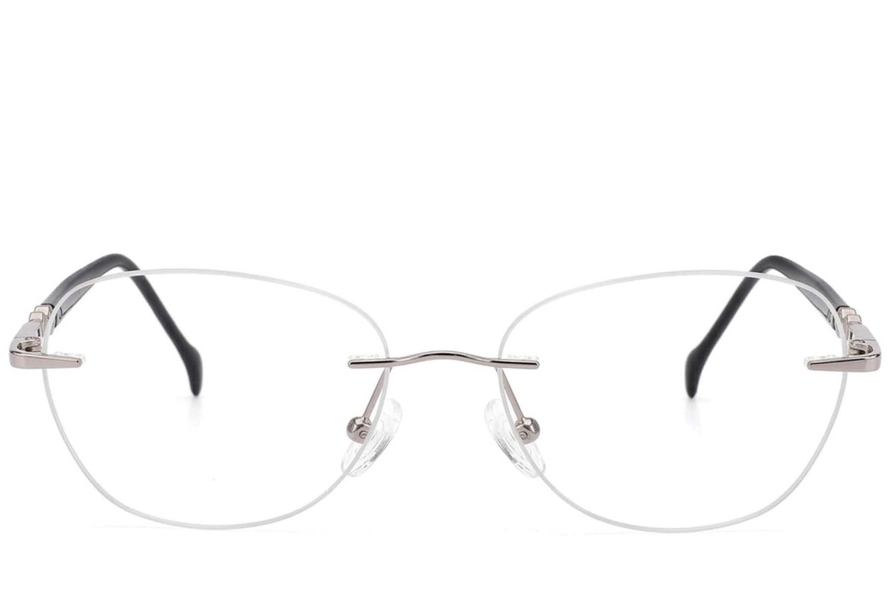 Gafas invisibles de metal plateado #BS2012-3392