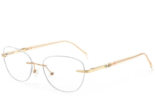 Lunettes invisibles en métal doré #BS2012-3393