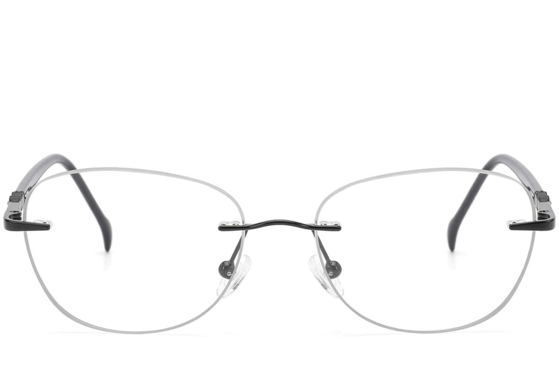 Gafas invisibles de metal negro #BS2012-3395