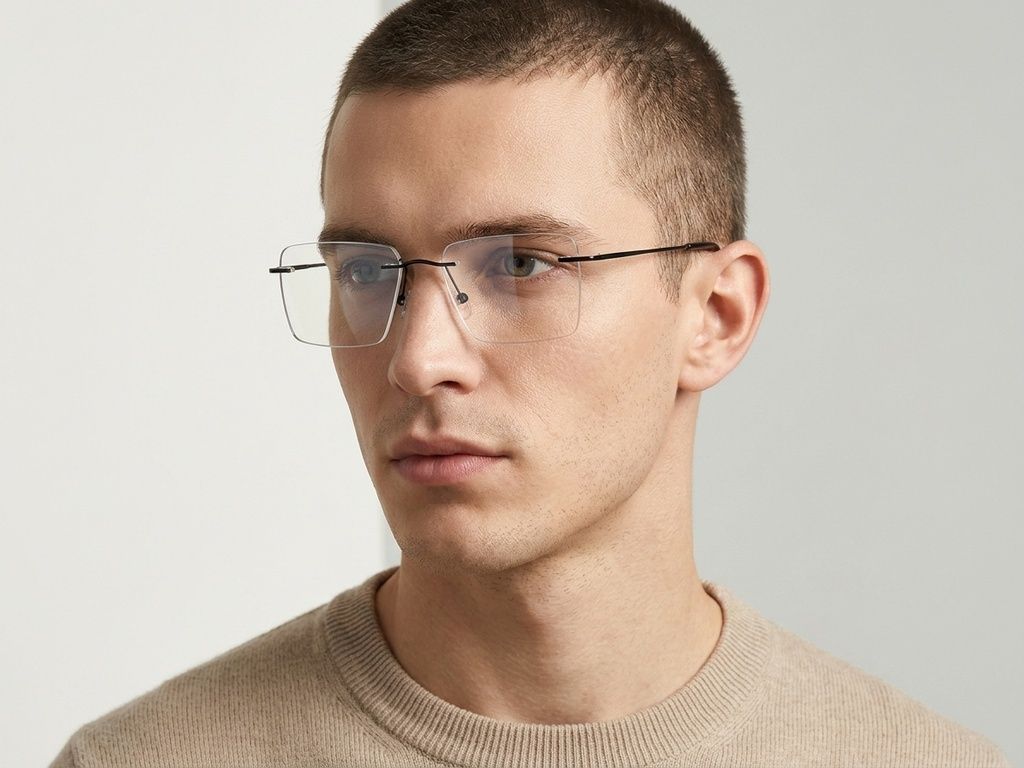 Invisible Black Metal Glasses #BS2012-3400