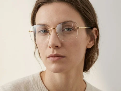 Lunettes invisibles en métal doré #BS2012-3401