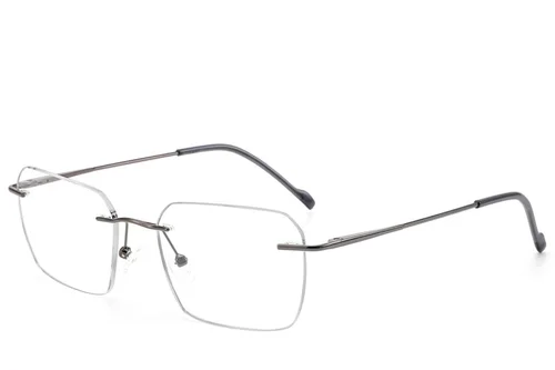 Lunettes invisibles en métal gris #BS2012-3402