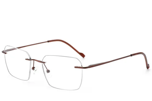 Lunettes invisibles en métal rouge #BS2012-3403