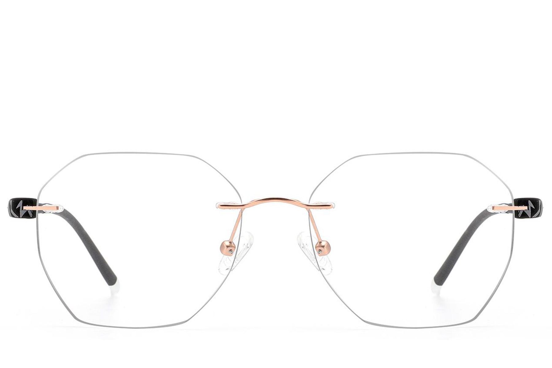 Gafas invisibles de metal rosa #BS2012-3406