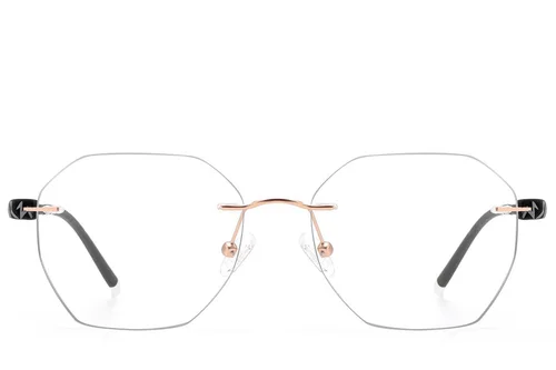 Lunettes invisibles en métal rose #BS2012-3406
