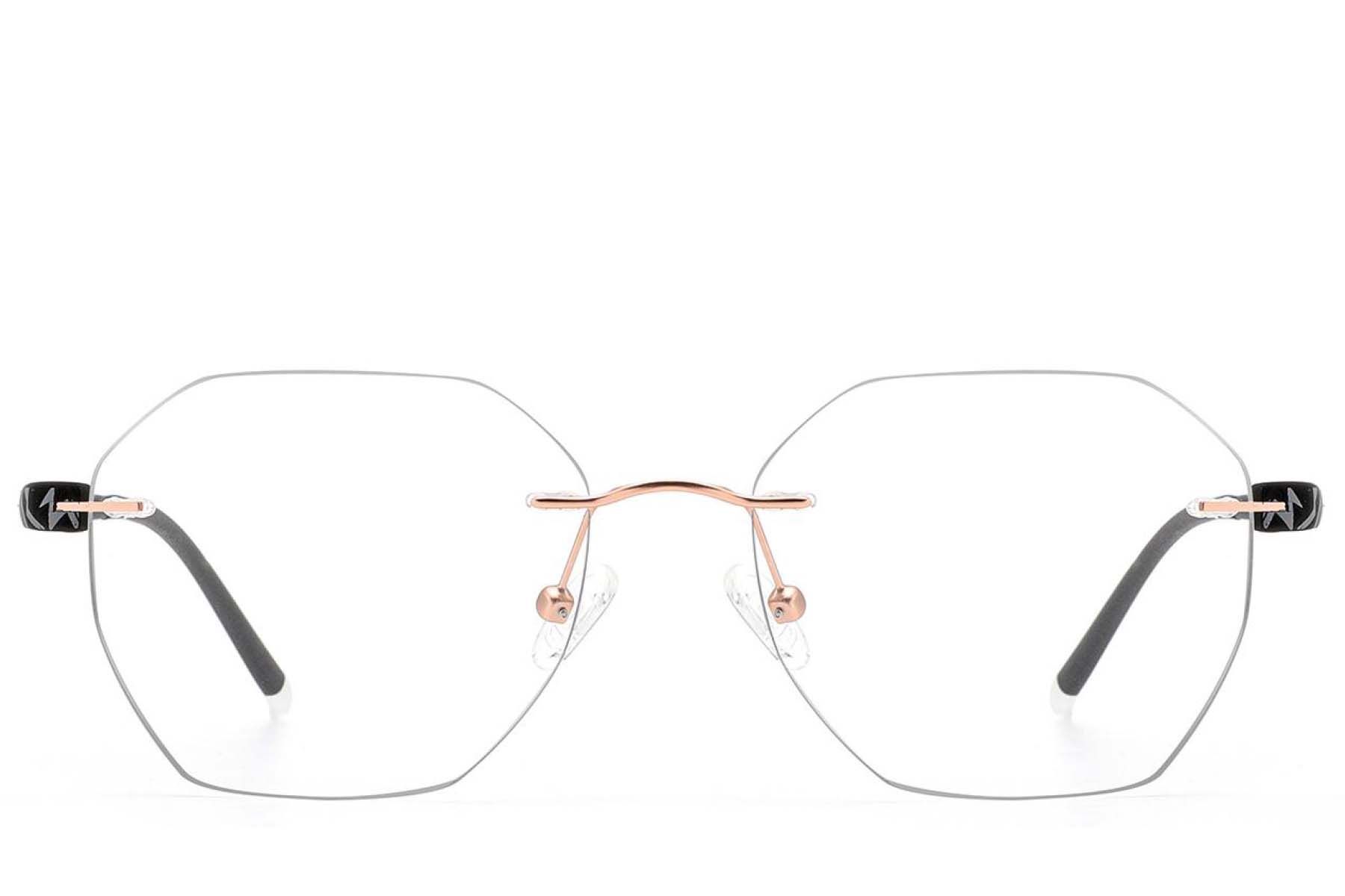 Gafas invisibles de metal rosa #BS2012-3406