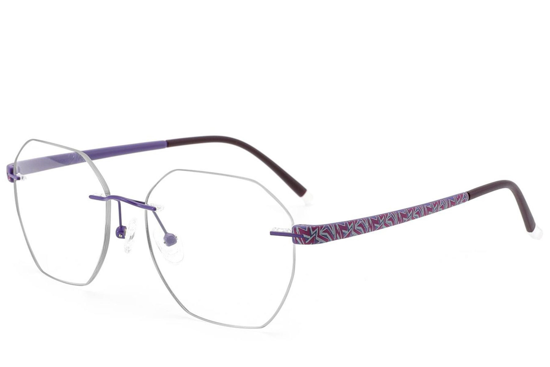 Invisible Purple Metal Glasses #BS2012-3408