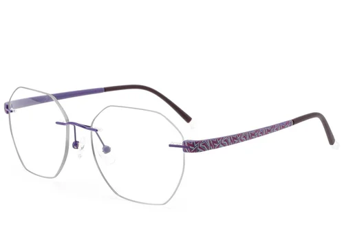 Lunettes invisibles en métal violet #BS2012-3408
