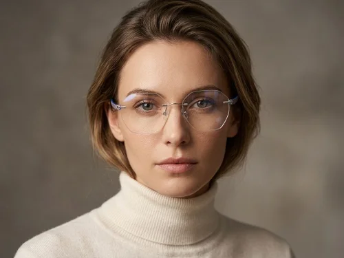 Lunettes invisibles en métal argenté #BS2012-3410