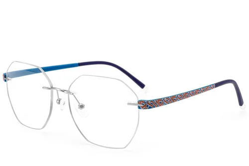 Lunettes invisibles en métal argenté #BS2012-3410