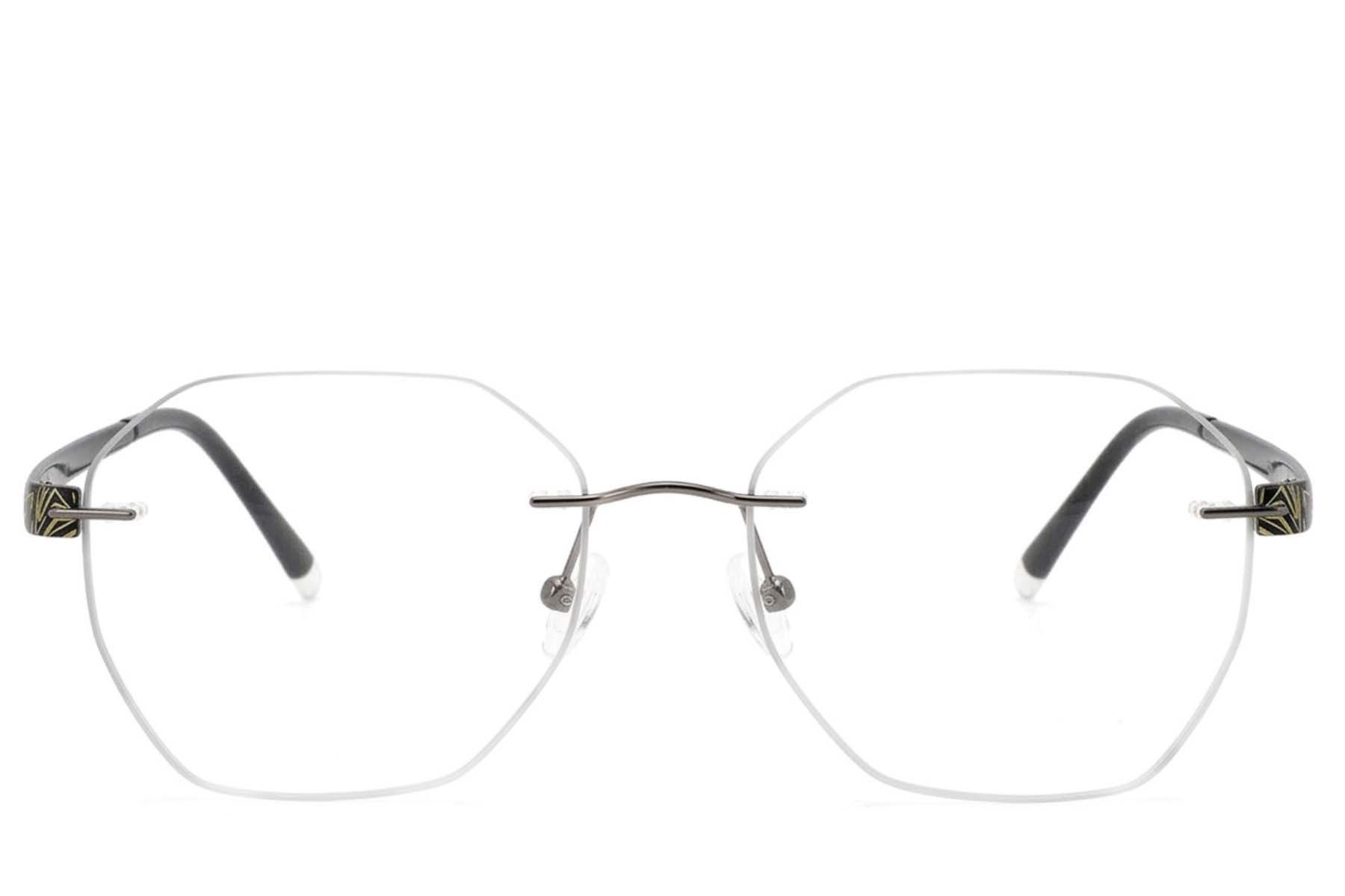 Gafas invisibles de metal verde #BS2012-3411