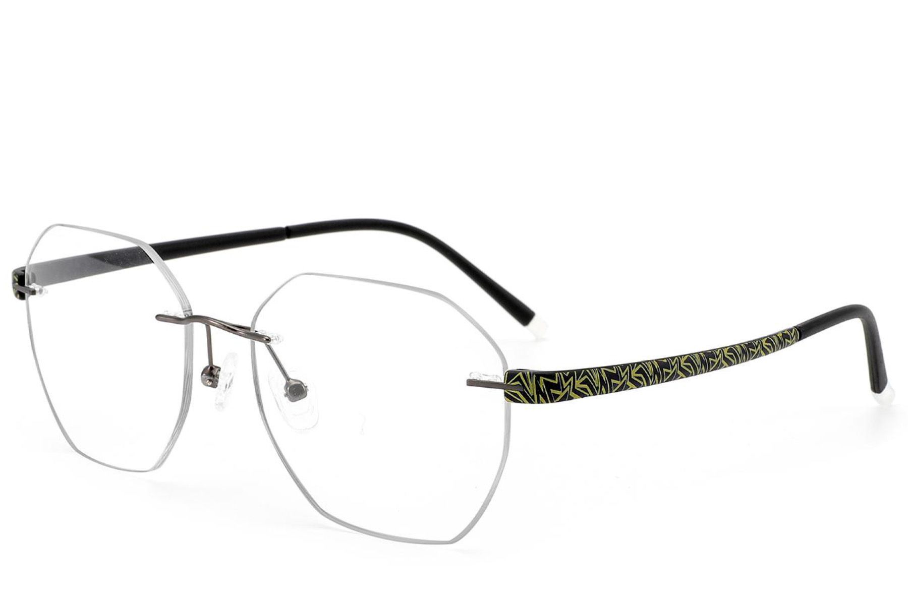 Gafas invisibles de metal verde #BS2012-3411