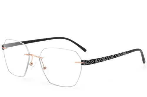 Lunettes invisibles en métal rose #BS2012-3412