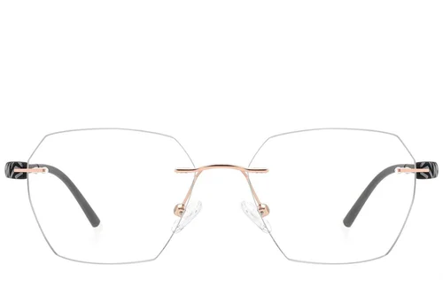 Lunettes invisibles en métal rose #BS2012-3412
