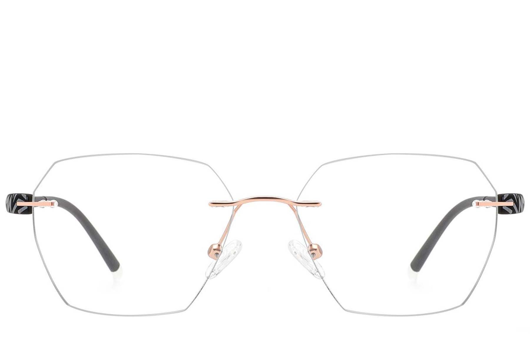 Gafas invisibles de metal rosa #BS2012-3412