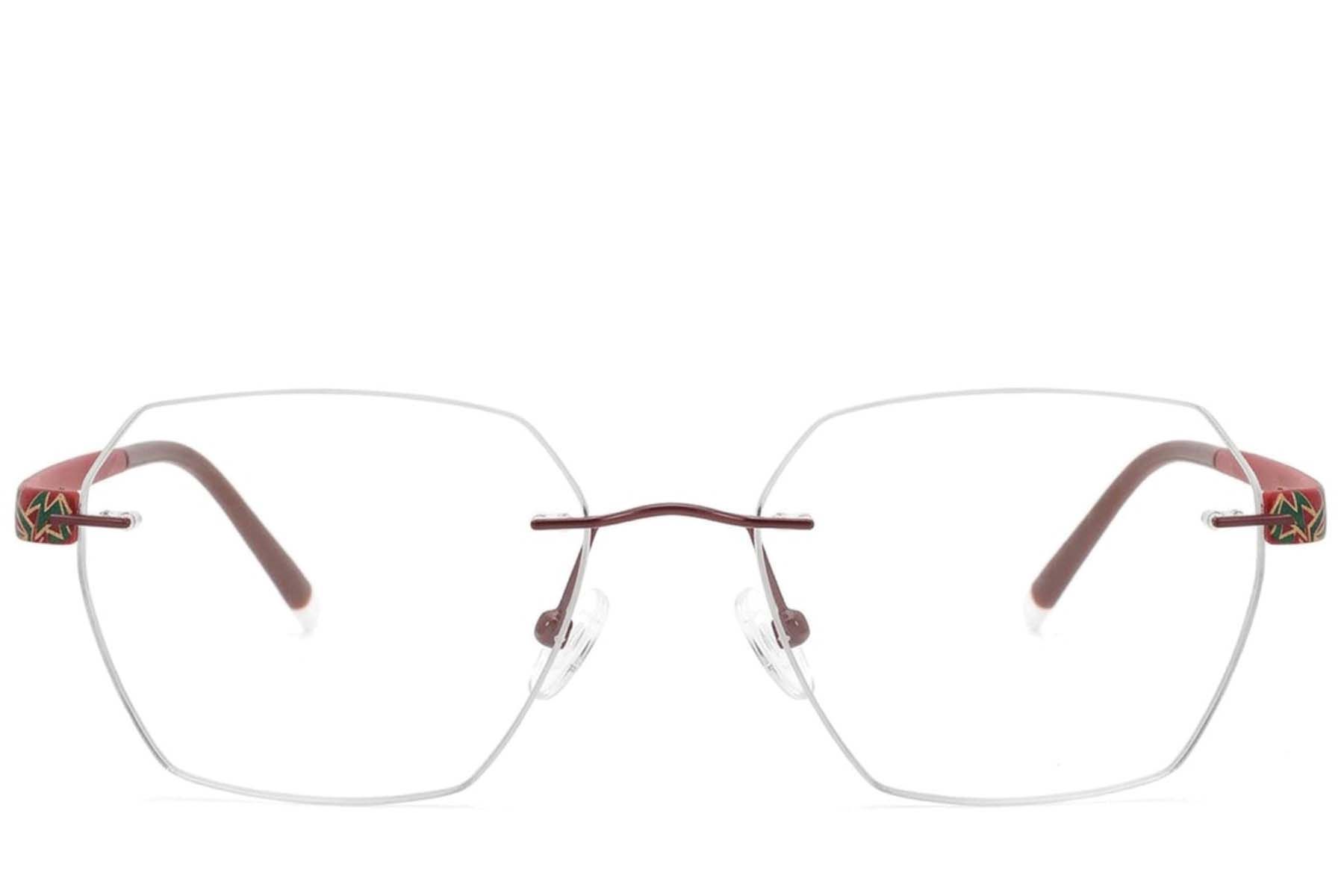 Gafas invisibles de metal rojo #BS2012-3413