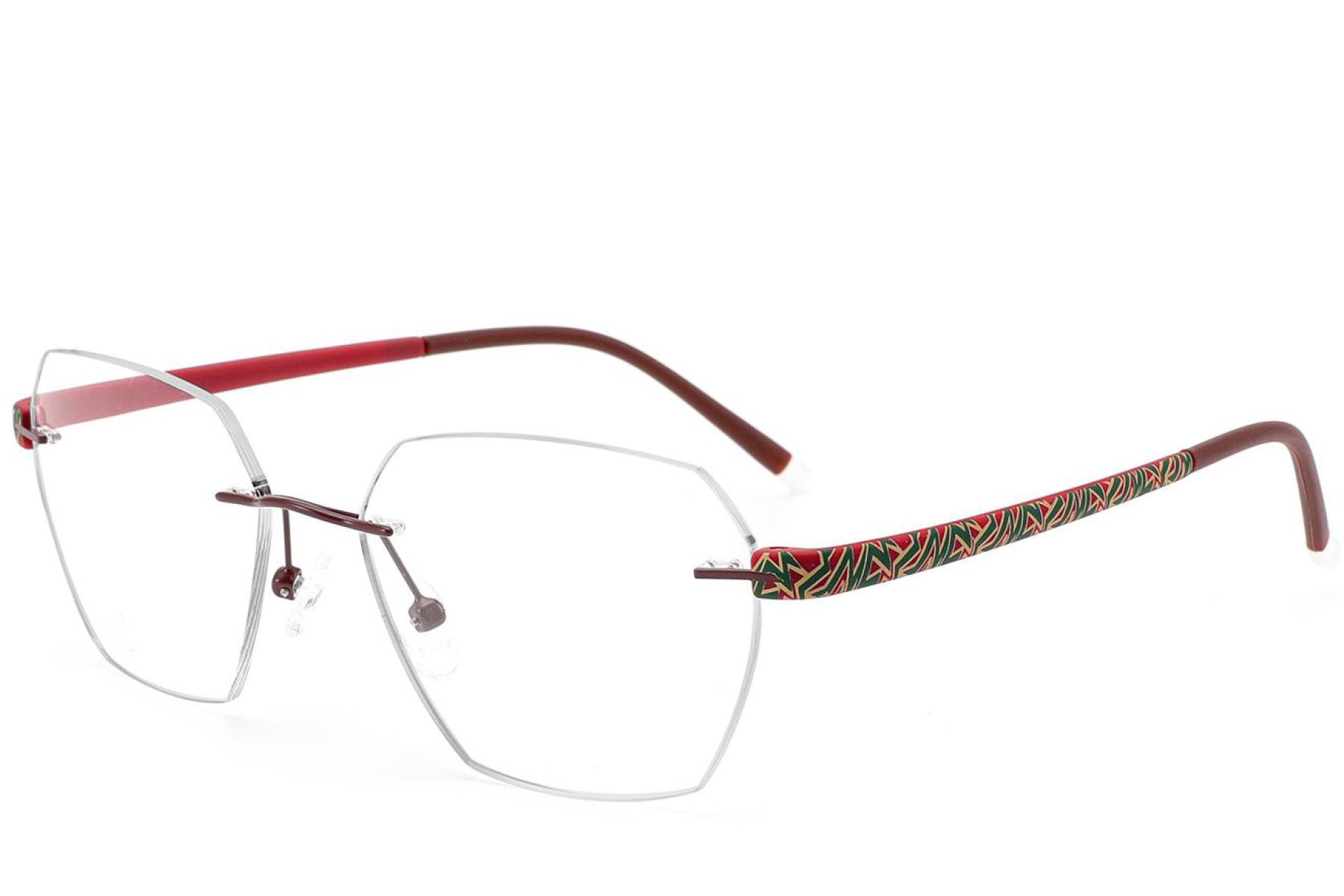 Gafas invisibles de metal rojo #BS2012-3413