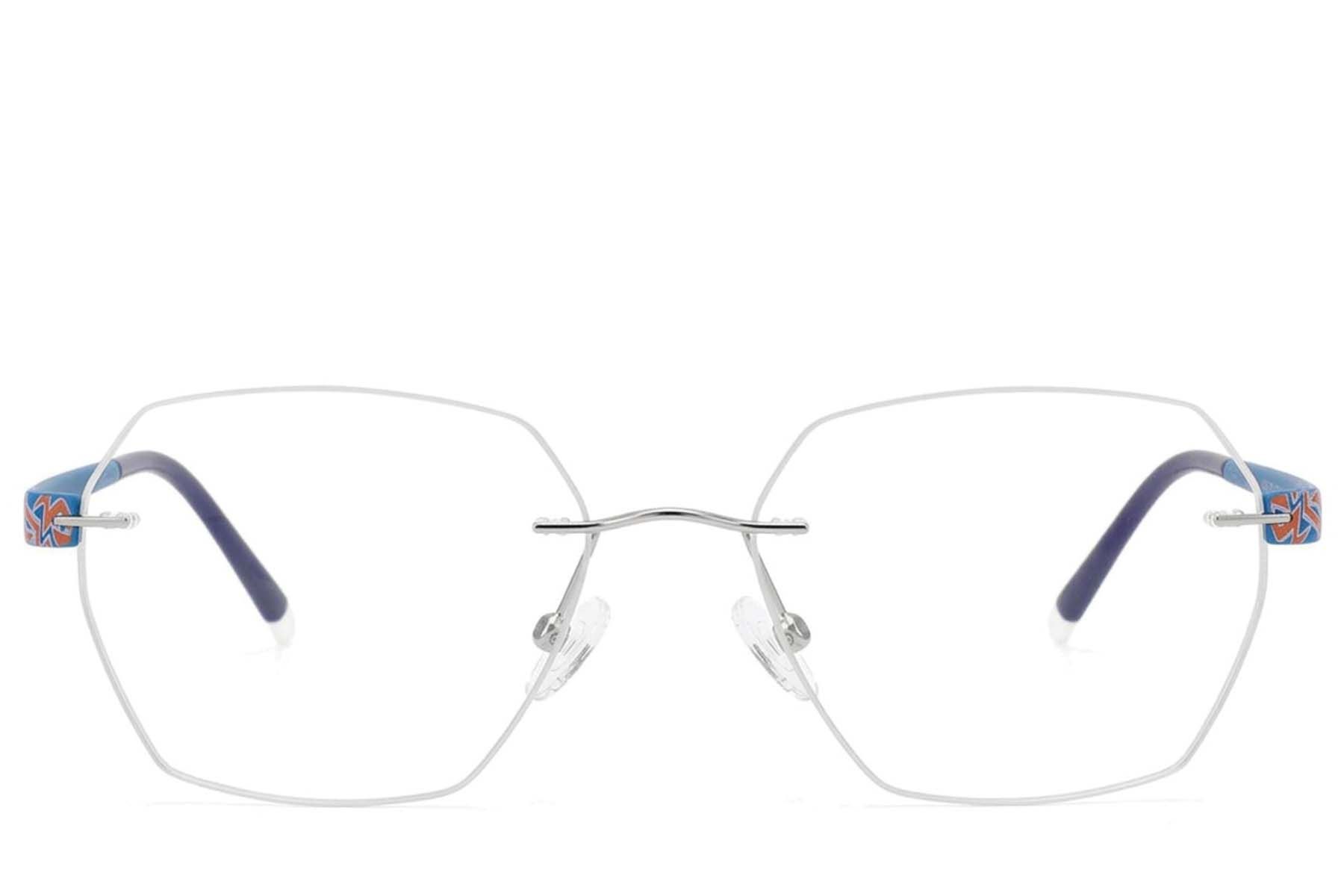 Gafas invisibles de metal plateado #BS2012-3416