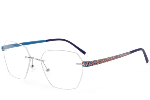 Lunettes invisibles en métal argenté #BS2012-3416