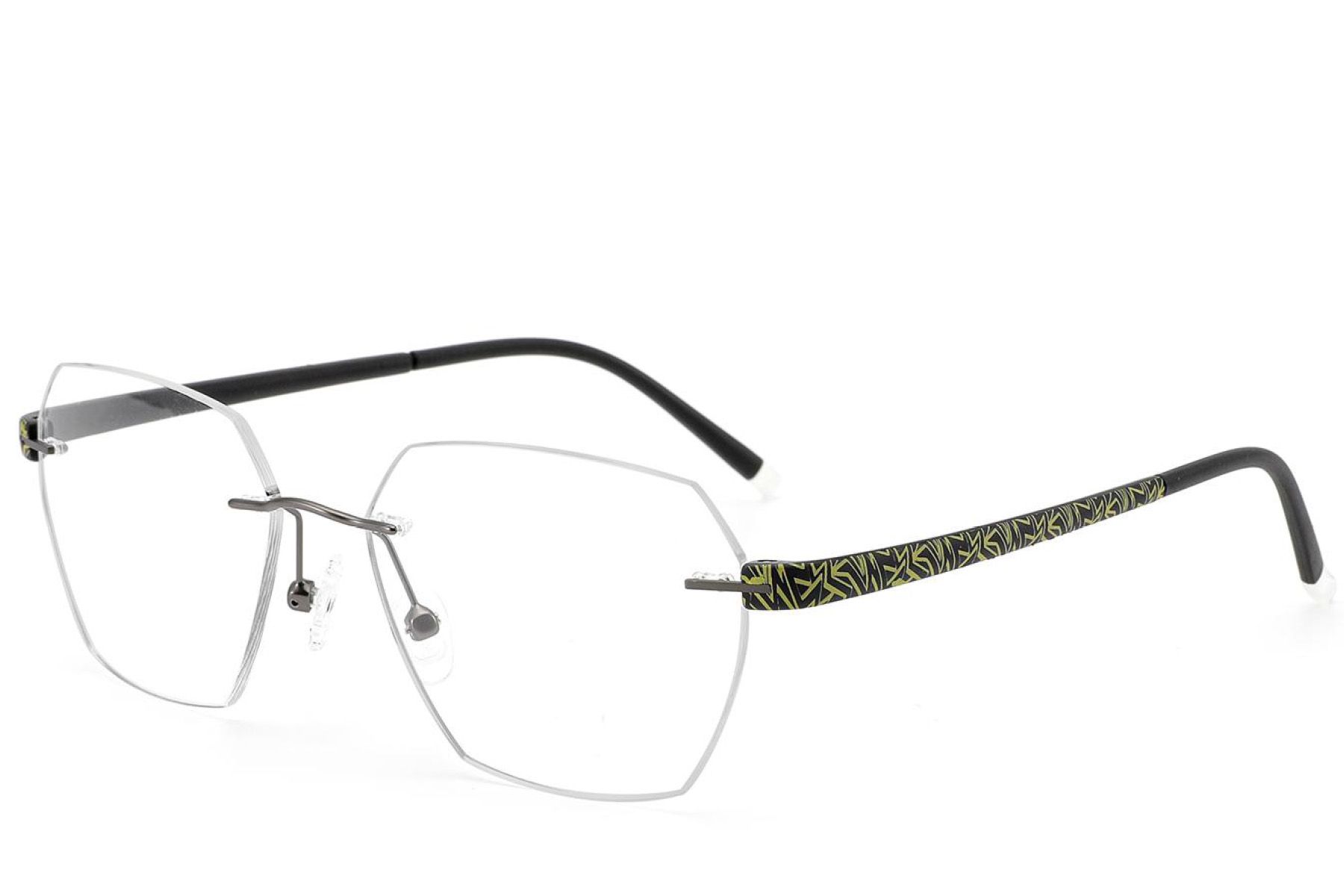 Invisible Grey Metal Glasses #BS2012-3417