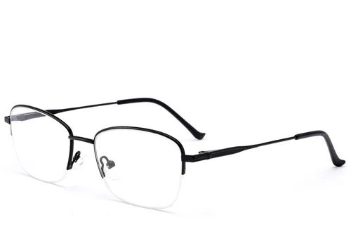 Lunettes semi-cerclées en métal noir #BS2012-3418