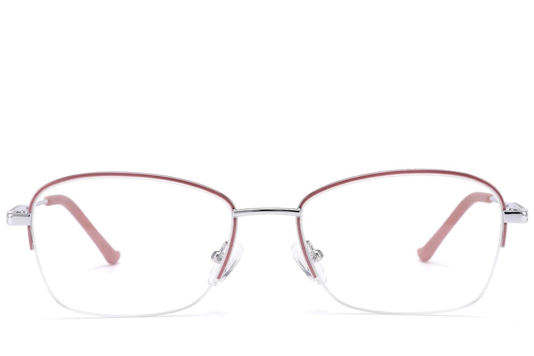 Gafas de metal rosa semi al aire #BS2012-3422