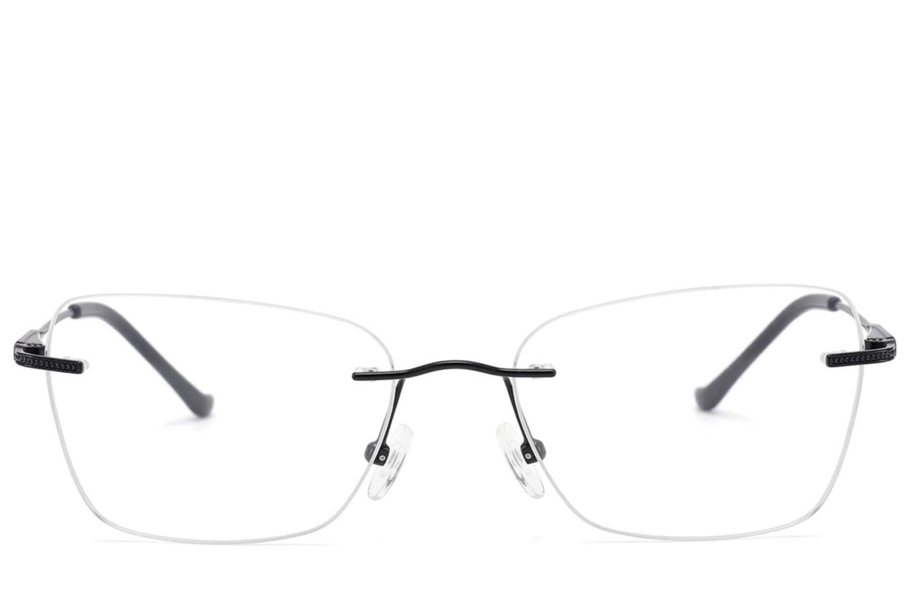 Gafas invisibles de metal negro #BS2012-3423