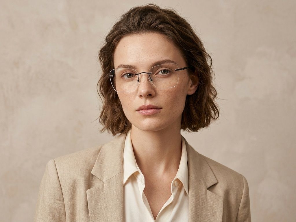 Gafas invisibles de metal negro #BS2012-3423