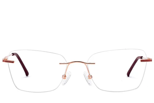 Lunettes invisibles en métal rouge #BS2012-3424