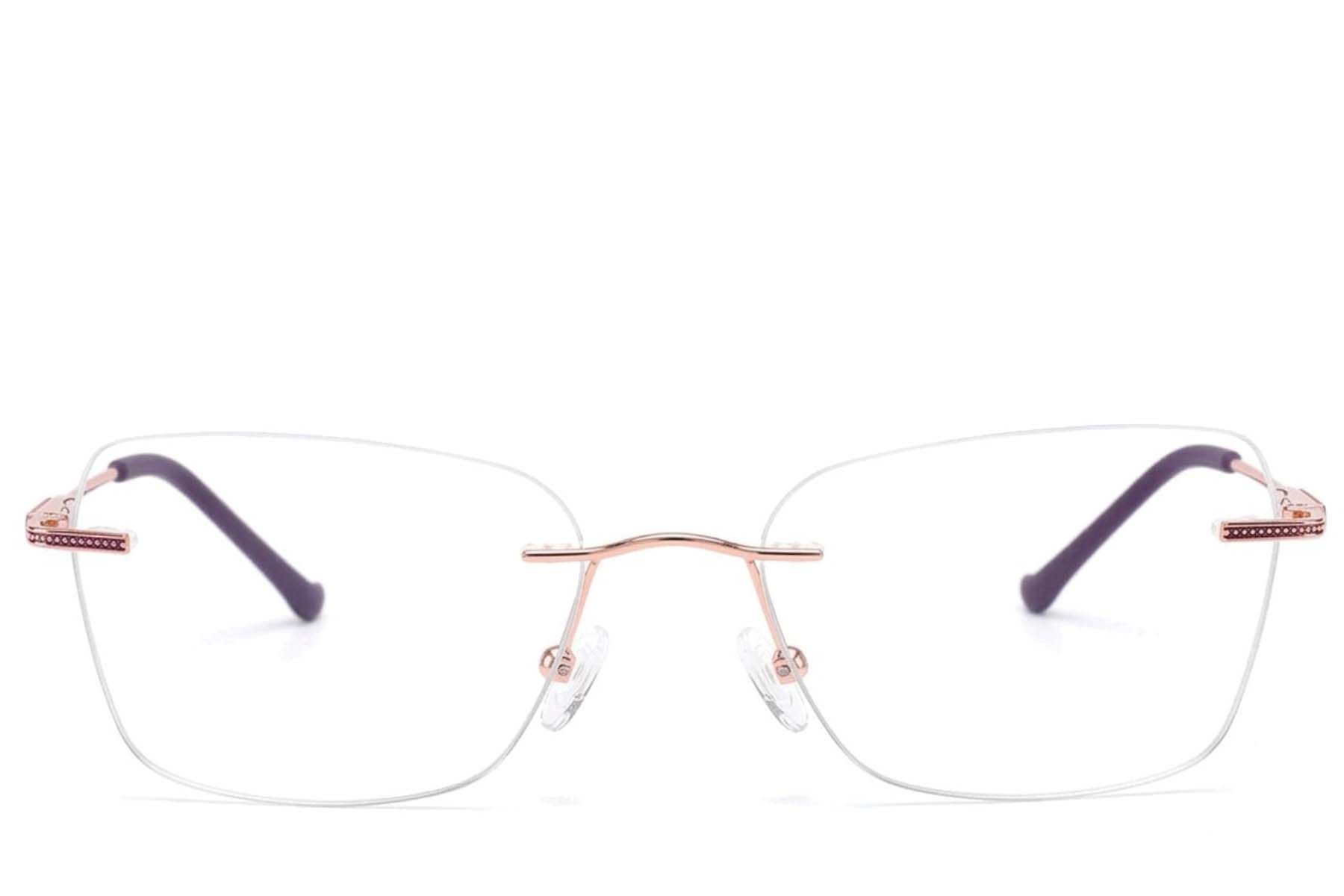 Gafas invisibles de metal rosa #BS2012-3425