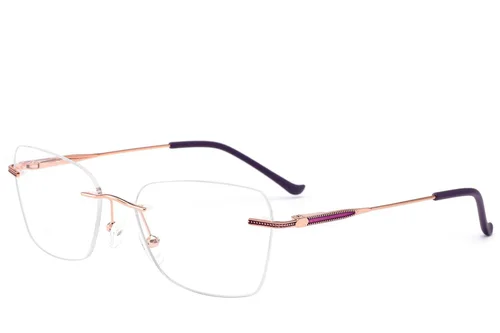 Lunettes invisibles en métal rose #BS2012-3425