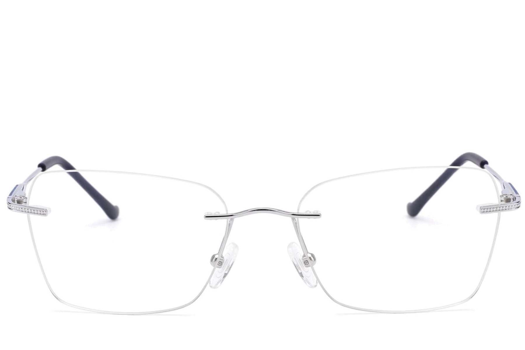 Gafas invisibles de metal plateado #BS2012-3426