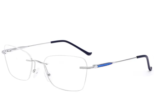 Lunettes invisibles en métal argenté #BS2012-3426