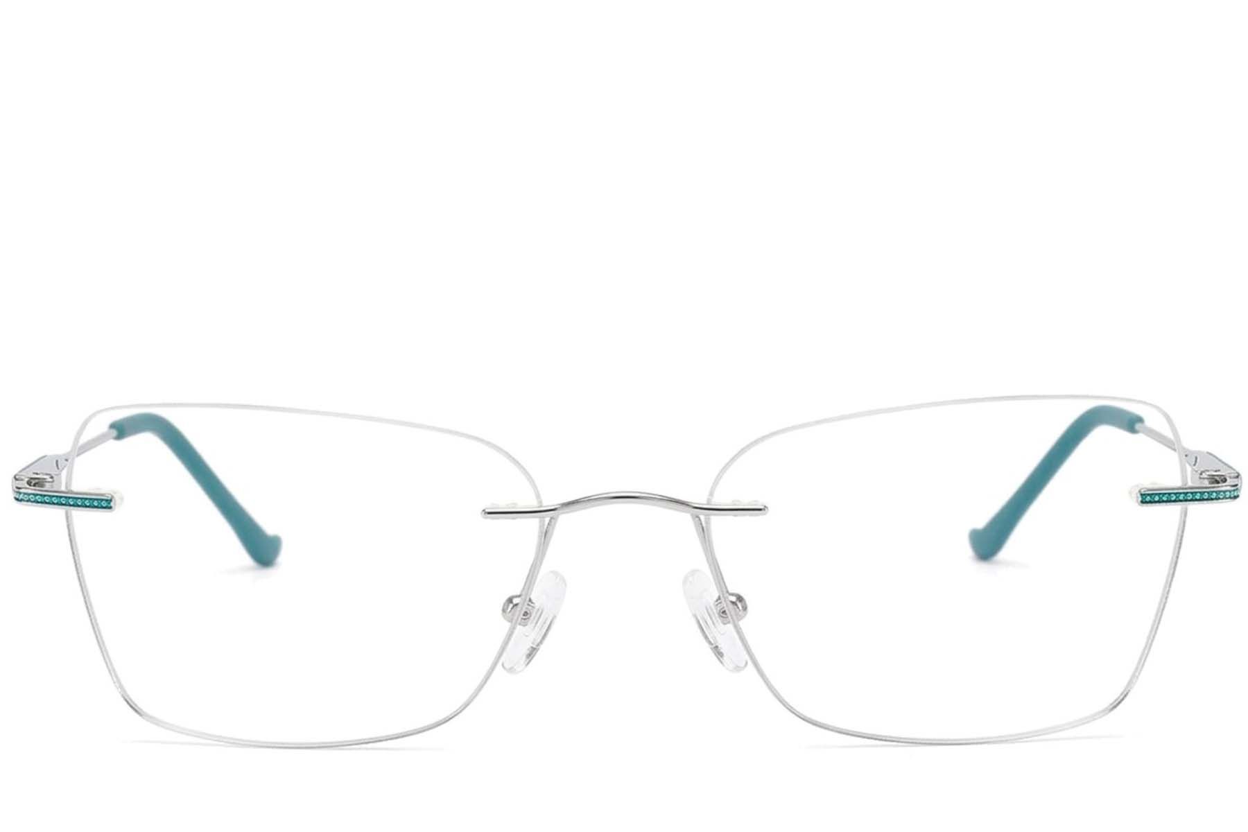 Gafas invisibles de metal verde #BS2012-3427