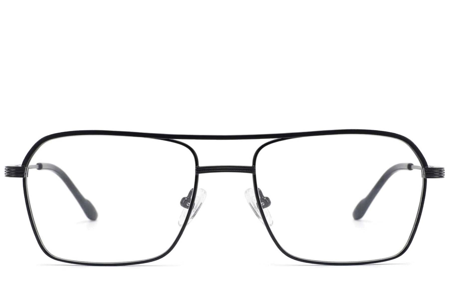 Gafas de aviador negras de metal #BS2012-3428