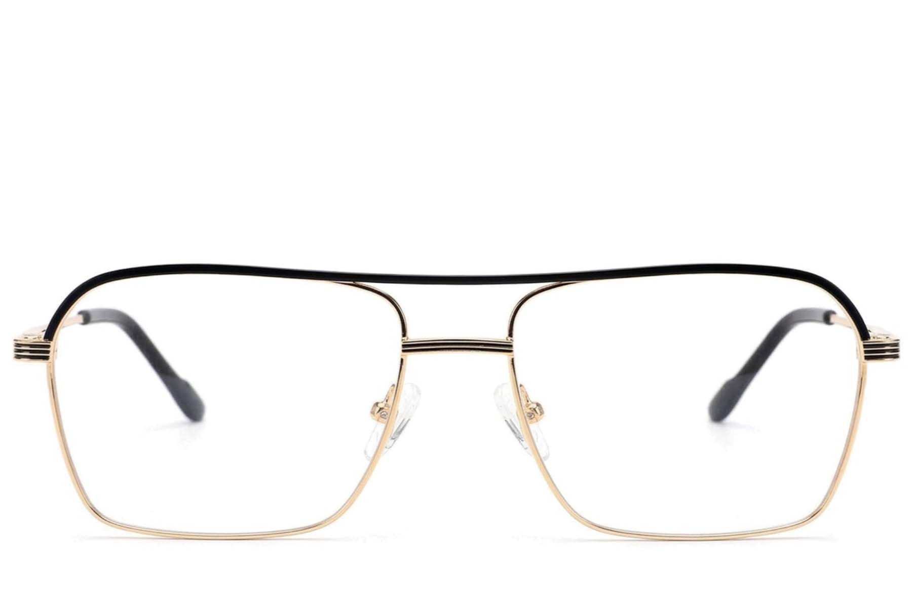 Gafas de aviador negras de metal #BS2012-3429