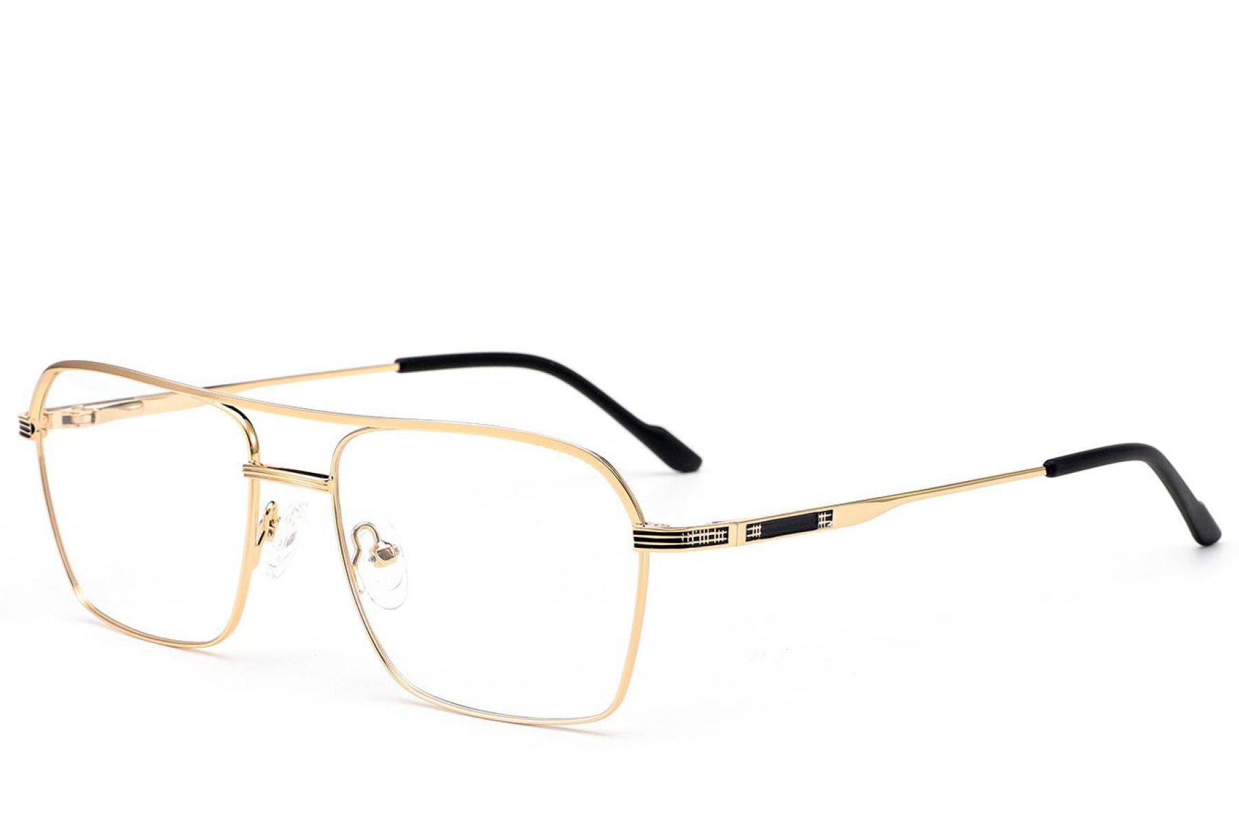 Aviator Golden Metal Glasses #BS2012-3430