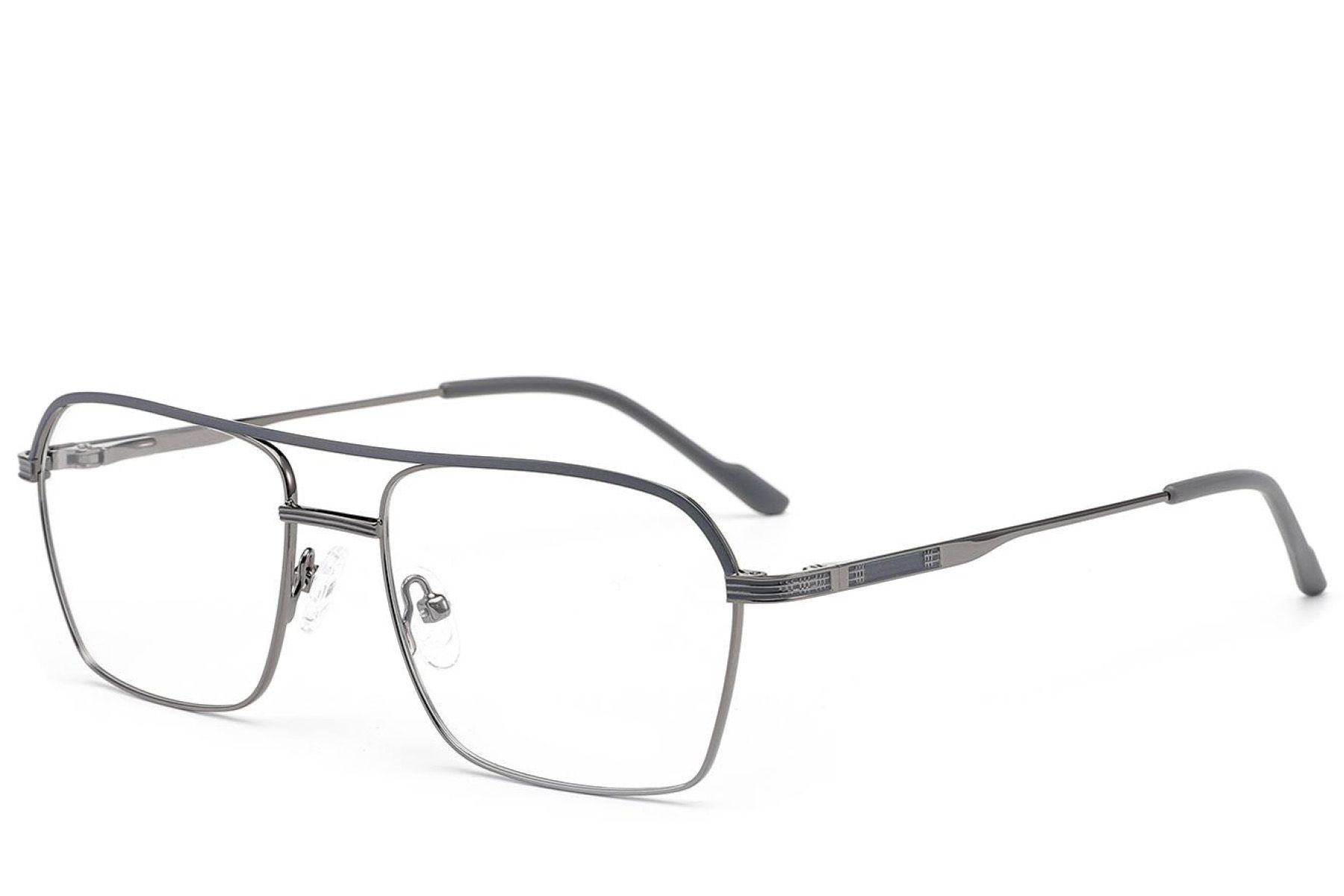 Aviator Grey Metal Glasses #BS2012-3431