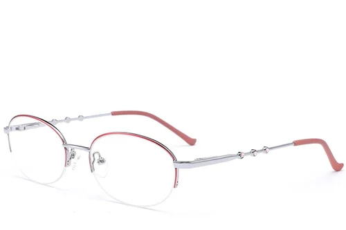 Lunettes semi-cerclées en métal rose #BS2012-3436