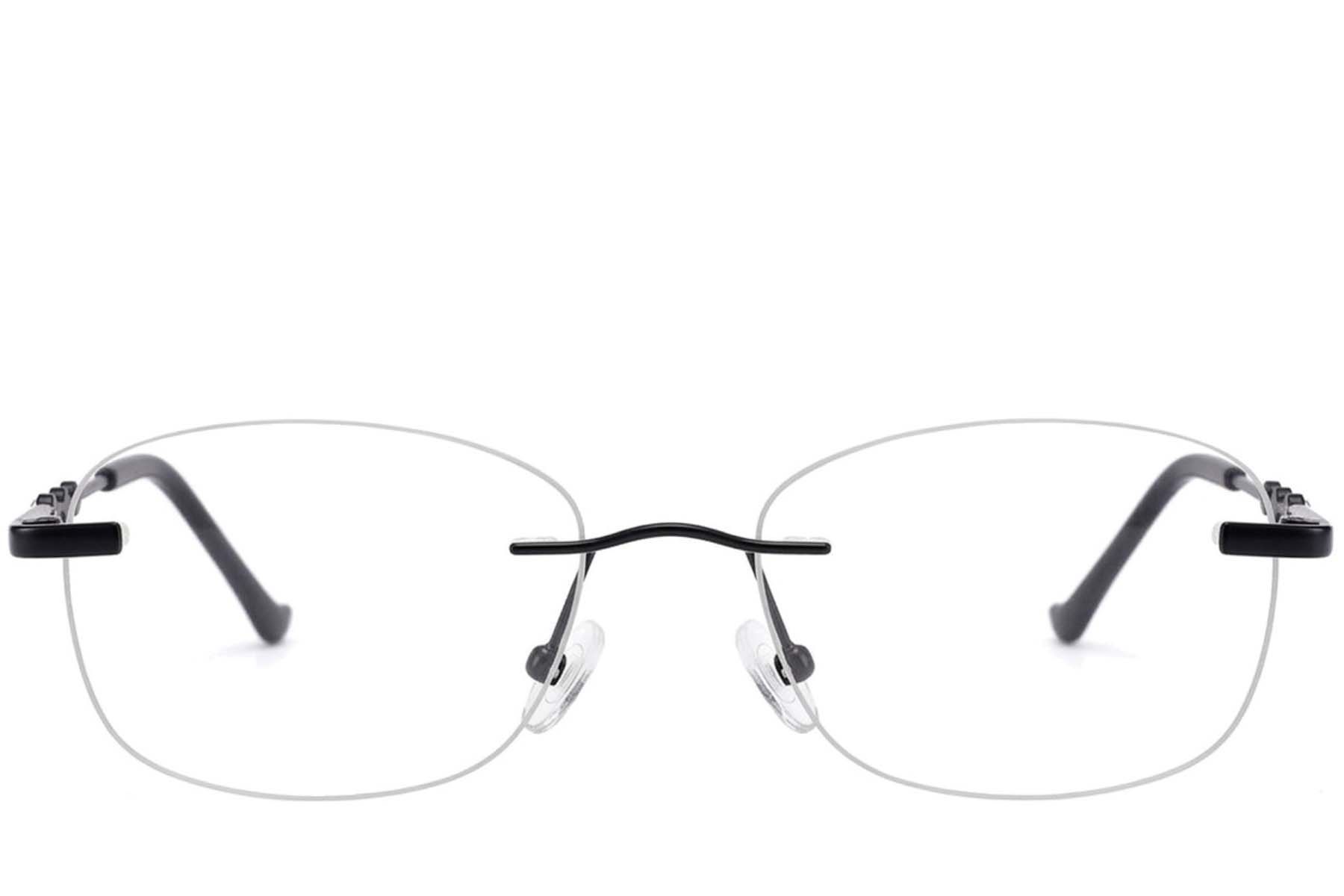 Gafas invisibles de metal negro #BS2012-3438