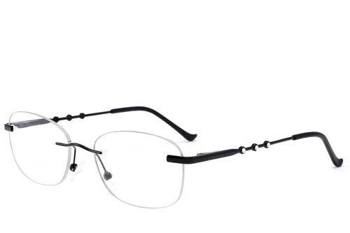 Lunettes invisibles en métal noir #BS2012-3438