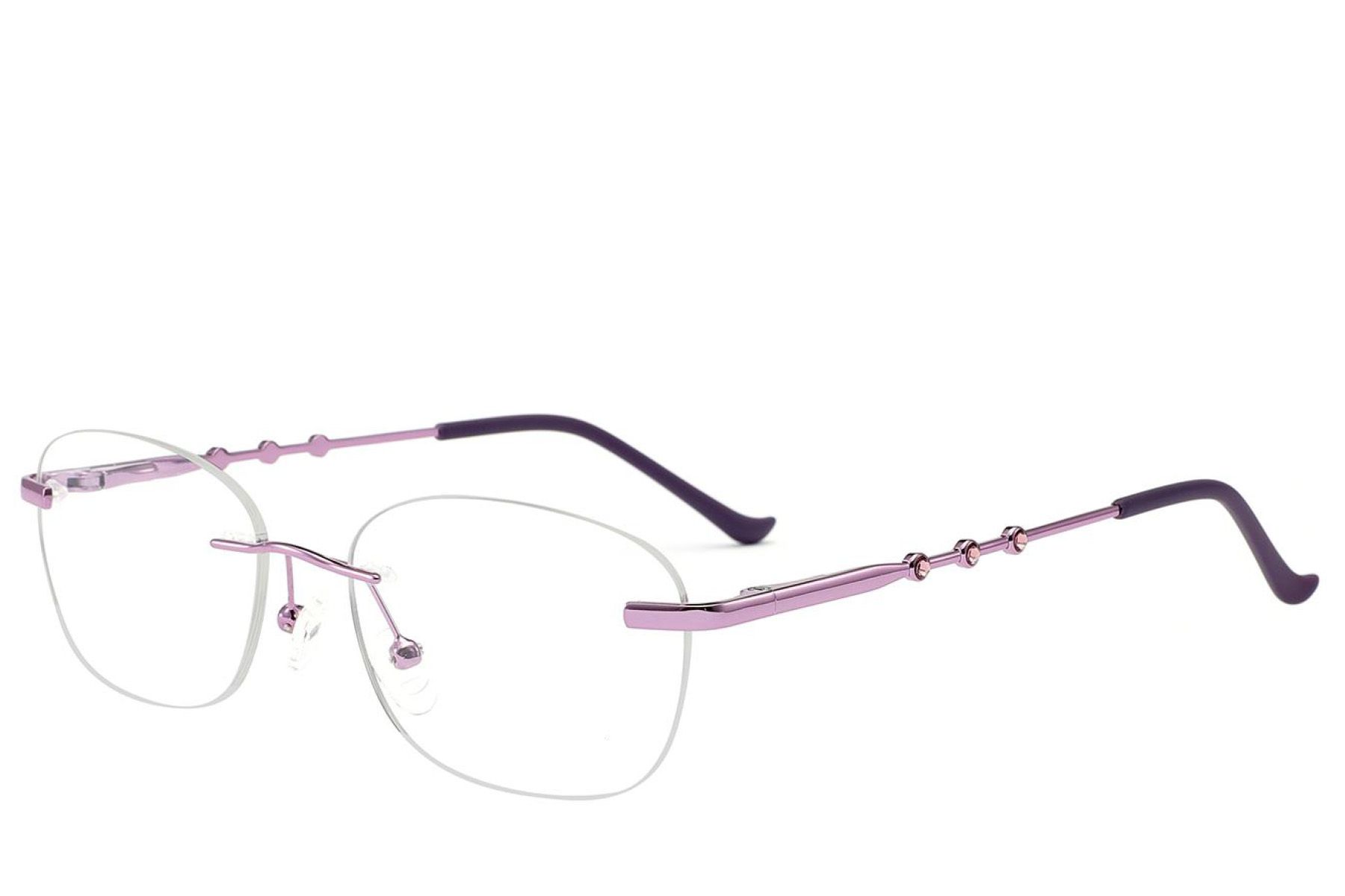 Invisible Purple Metal Glasses #BS2012-3439
