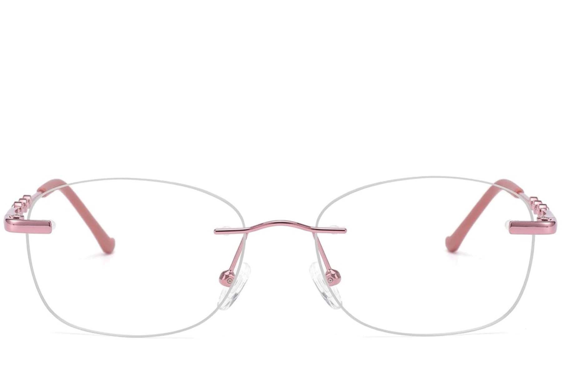 Gafas invisibles de metal rosa #BS2012-3440