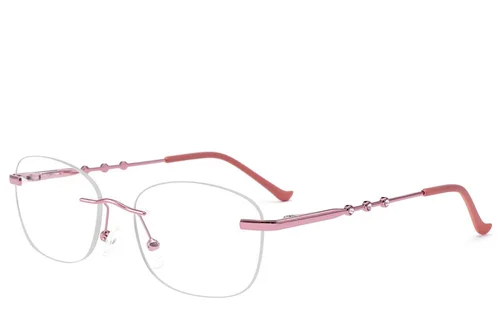 Lunettes invisibles en métal rose #BS2012-3440