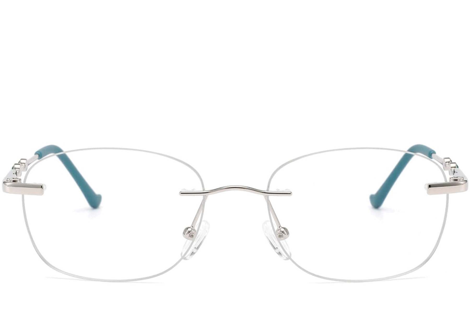 Gafas invisibles de metal plateado #BS2012-3441