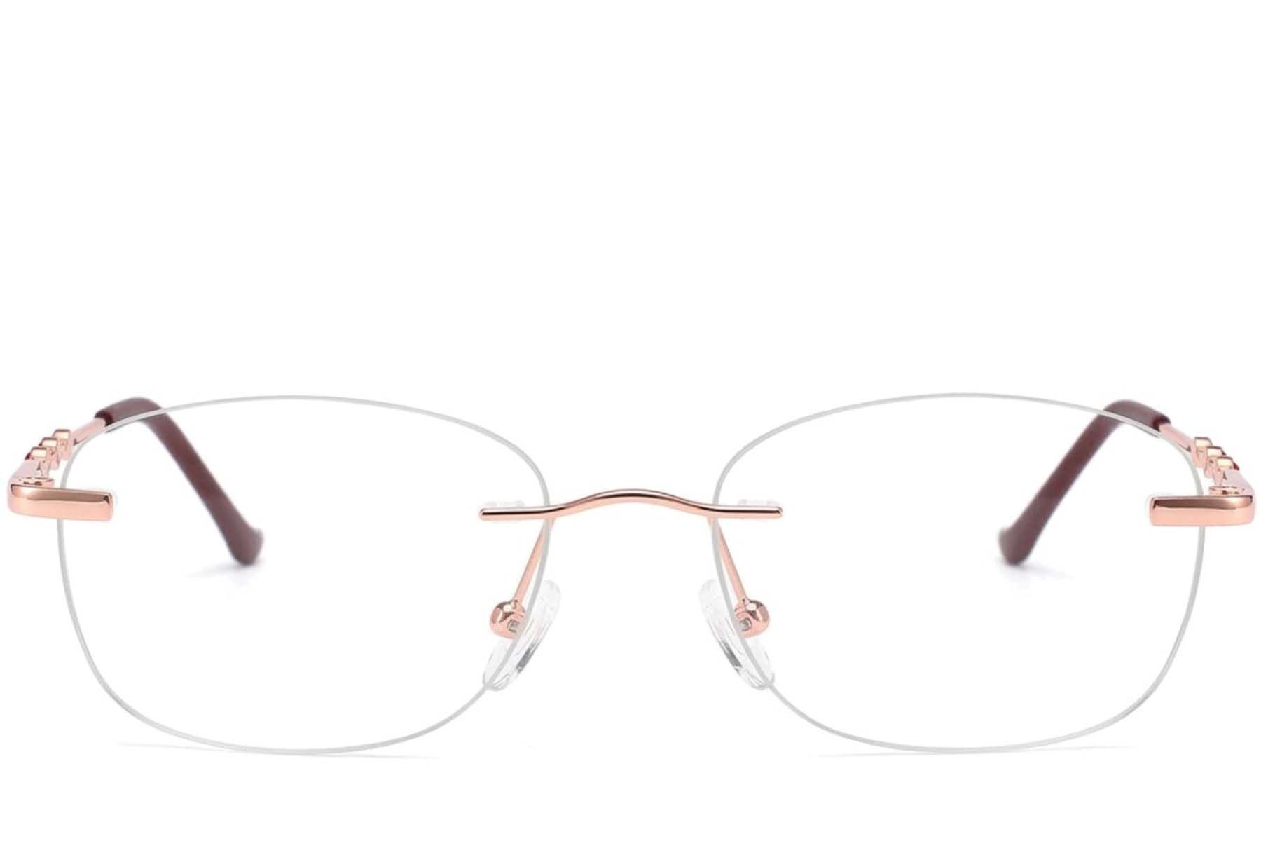 Gafas invisibles de metal rosa #BS2012-3442