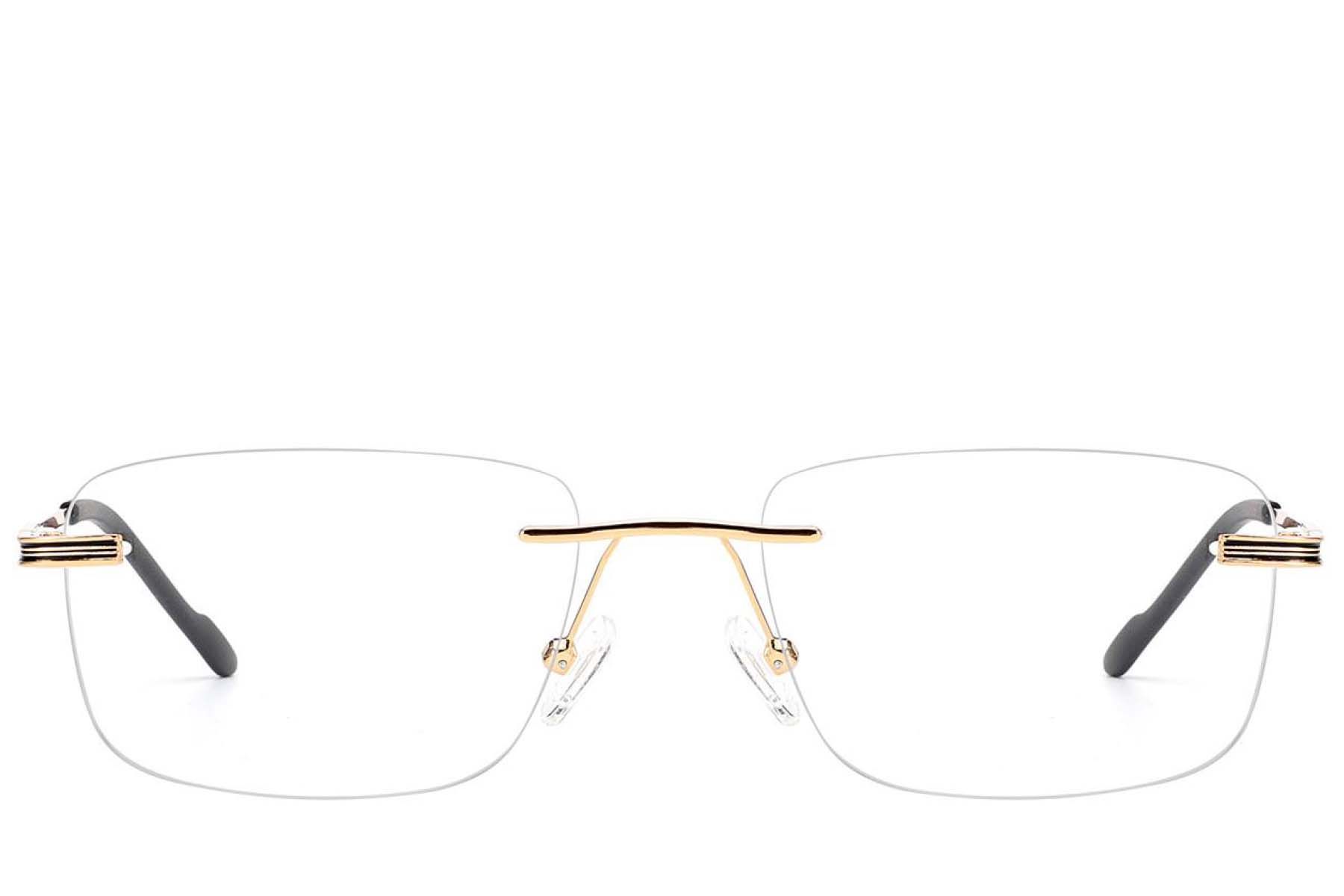Gafas invisibles de metal dorado #BS2012-3444
